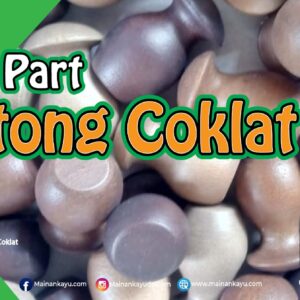 Loose Part Gentong Coklat — mainan kayu edukatif Nobie Toys