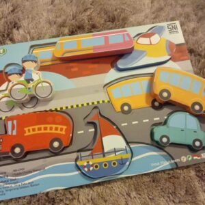 Puzzle Chunky Transport — mainan kayu edukatif Nobie Toys