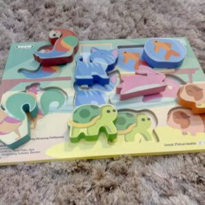 Puzzle Chunky Binatang Peliharaan — mainan kayu edukatif Nobie Toys