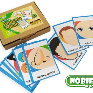 Kartu Anggota Tubuh — mainan kayu edukatif Nobie Toys