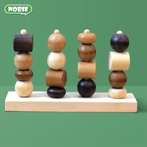 Geo Tiang Natural — mainan kayu edukatif Nobie Toys