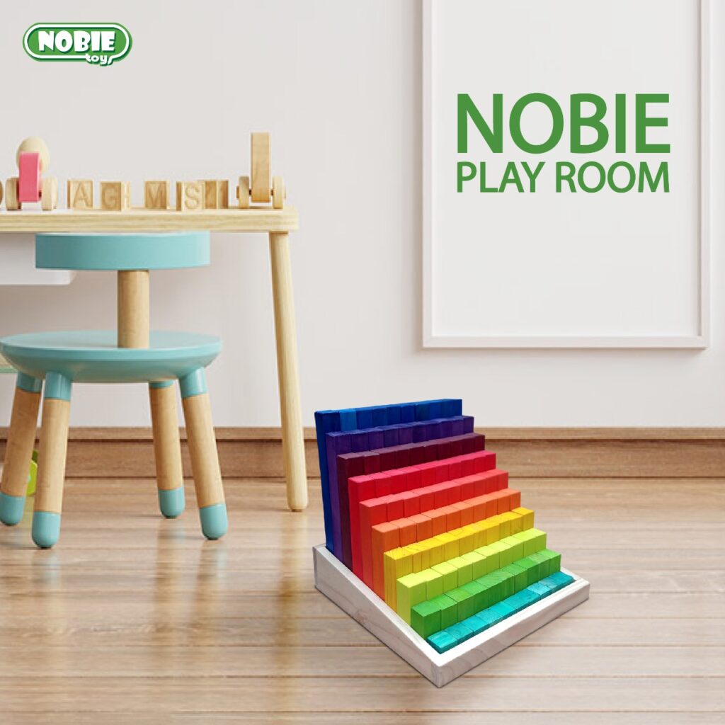 Nobie Balok Bertingkat 100 — mainan kayu edukatif Nobie Toys