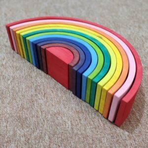 Nobie Pelangi Kayu 12 Susun — mainan kayu edukatif Nobie Toys