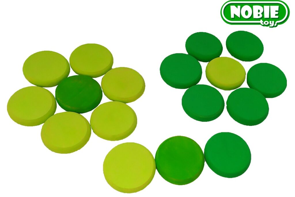 Loose Part Pipih Hijau Loose Part Pipih Hijau — mainan kayu edukatif Nobie Toys