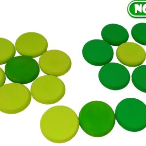 Loose Part Pipih Hijau — mainan kayu edukatif Nobie Toys