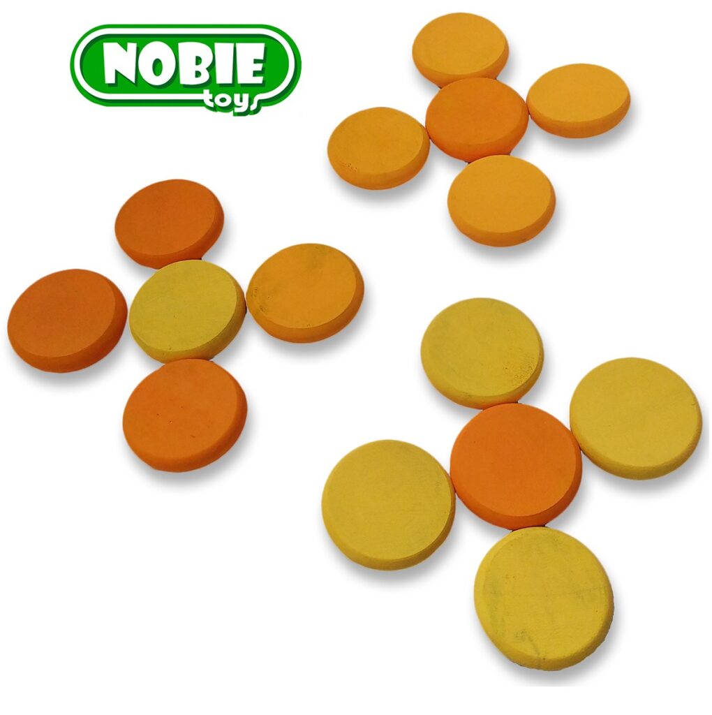 Loose Part Pipih Orange Loose Part Pipih Orange — mainan kayu edukatif Nobie Toys