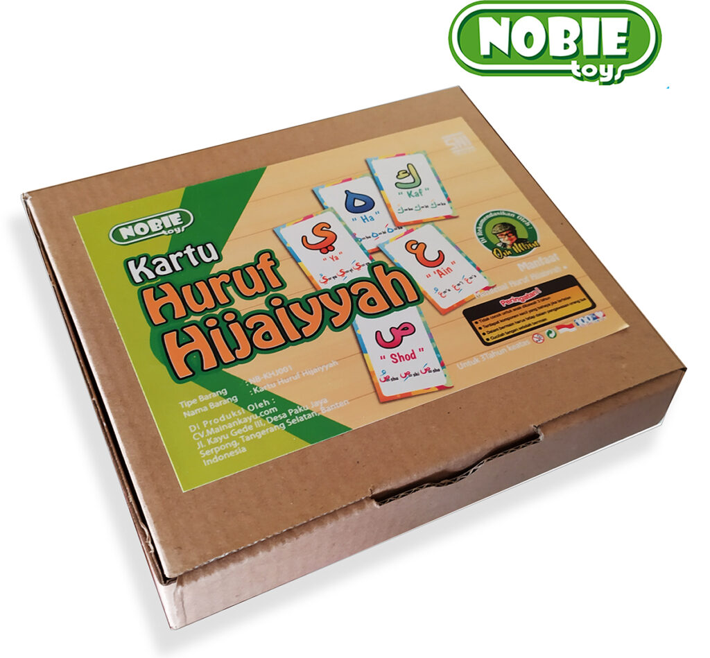 Kartu Huruf Hijaiyah Kartu Huruf Hijaiyah — mainan kayu edukatif Nobie Toys