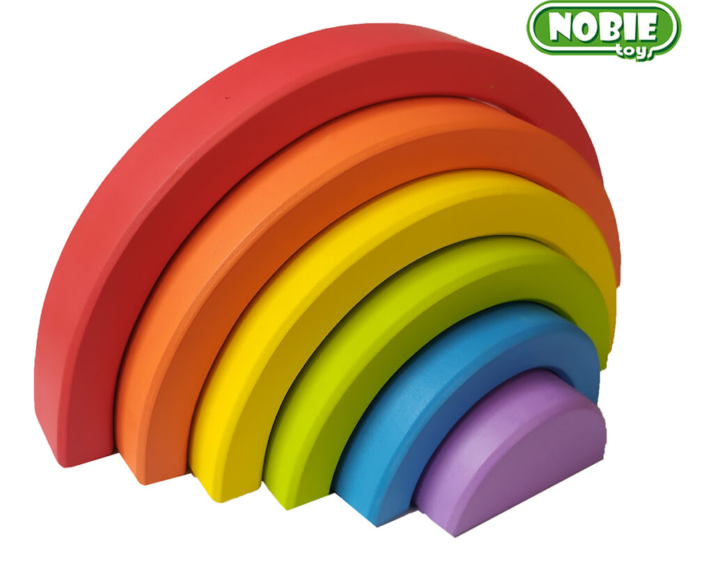 Nobie Pelangi Kayu U 6 Kecil — mainan kayu edukatif Nobie Toys