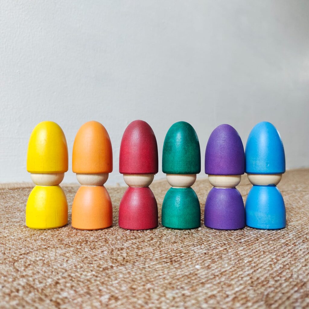 Nobie Peg Doll Mr.Kuncup  6s — mainan kayu edukatif Nobie Toys