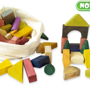 Balok Bangun Natural 2cm Wood Stain — mainan kayu edukatif Nobie Toys