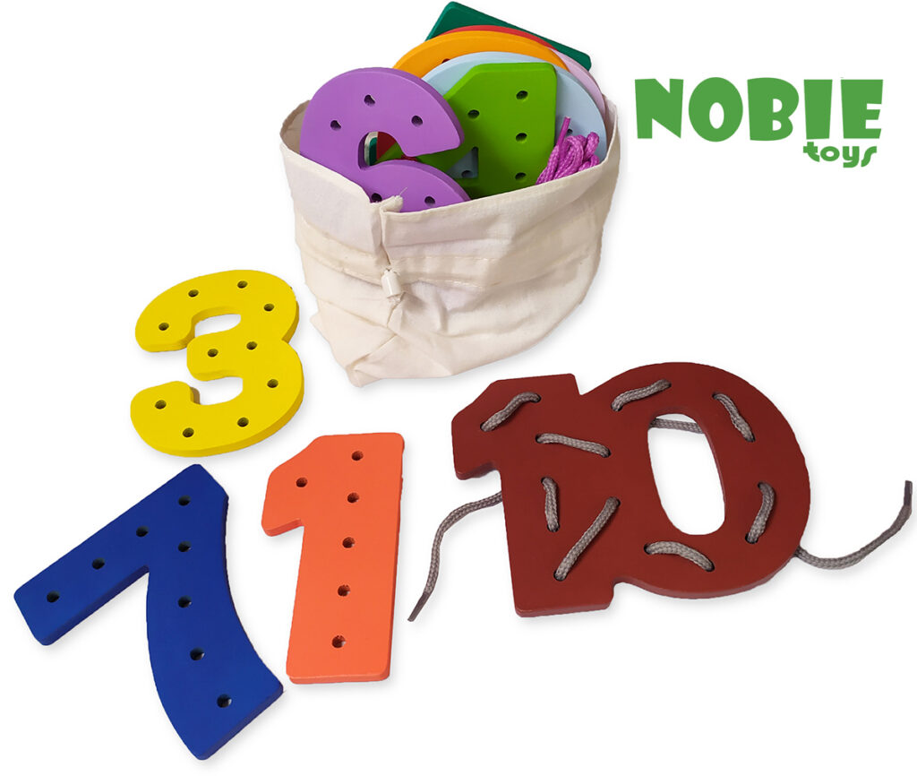 Papan Jahit Angka Papan Jahit Angka — mainan kayu edukatif Nobie Toys