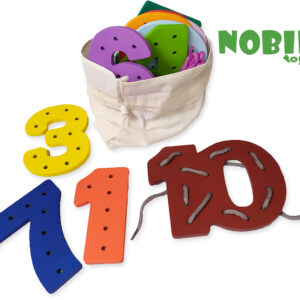 Papan Jahit Angka — mainan kayu edukatif Nobie Toys