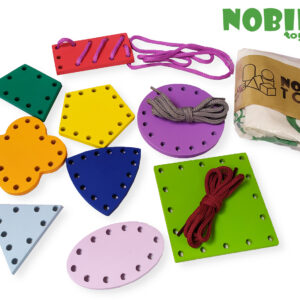 Papan Jahit Geo 8s — mainan kayu edukatif Nobie Toys