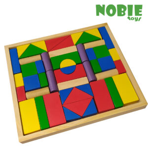 Balok Bangun MDF C48 (kotak kayu) — mainan kayu edukatif Nobie Toys