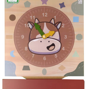 Jam Stiker Besar — mainan kayu edukatif Nobie Toys