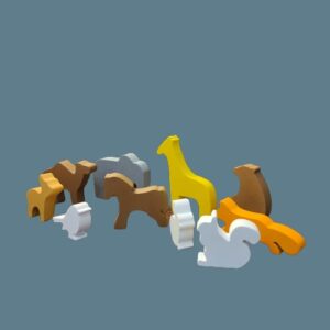Siluet Binatang warna New — mainan kayu edukatif Nobie Toys