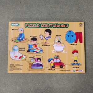 Puzzle Seri Kebutuhanku — mainan kayu edukatif Nobie Toys