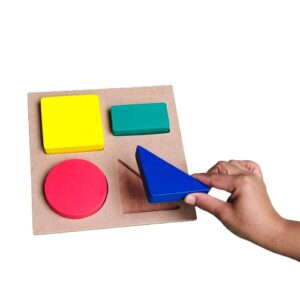 Puzzle Chunky Geo Baby — mainan kayu edukatif Nobie Toys