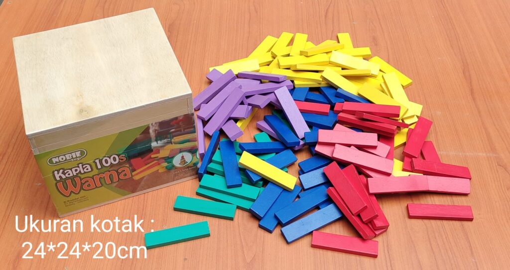 Kapla 100 Warna — mainan kayu edukatif Nobie Toys