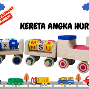 Kereta Huruf Angka — mainan kayu edukatif Nobie Toys