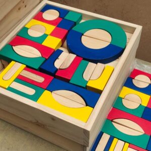 Balok Bangun Warna 120 — mainan kayu edukatif Nobie Toys