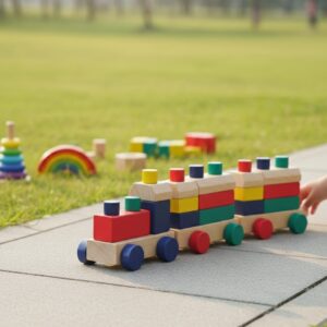 Kereta Kayu 5 in 1 — mainan kayu edukatif Nobie Toys