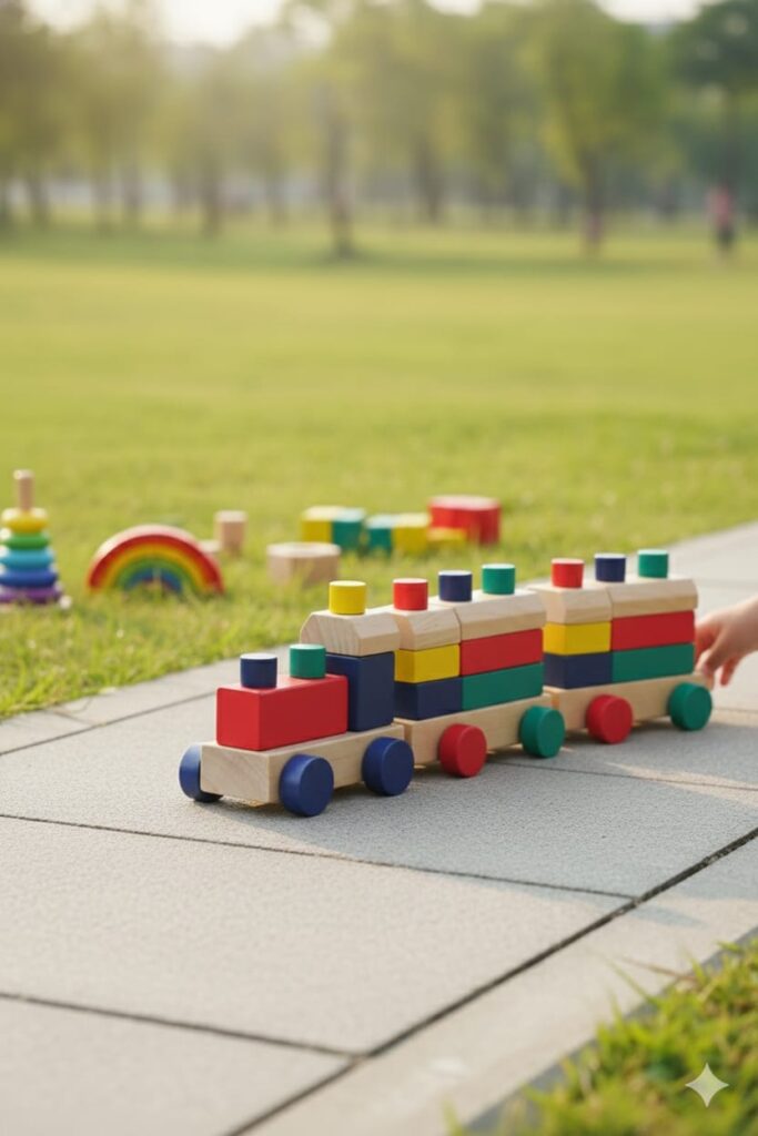 Kereta Kayu 5 in 1 Kereta Kayu 5 in 1 — mainan kayu edukatif Nobie Toys