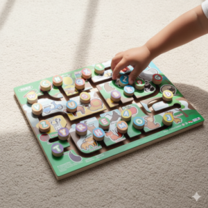 Maze Huruf — mainan kayu edukatif Nobie Toys