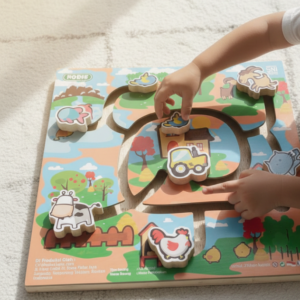 Maze Peternakan — mainan kayu edukatif Nobie Toys