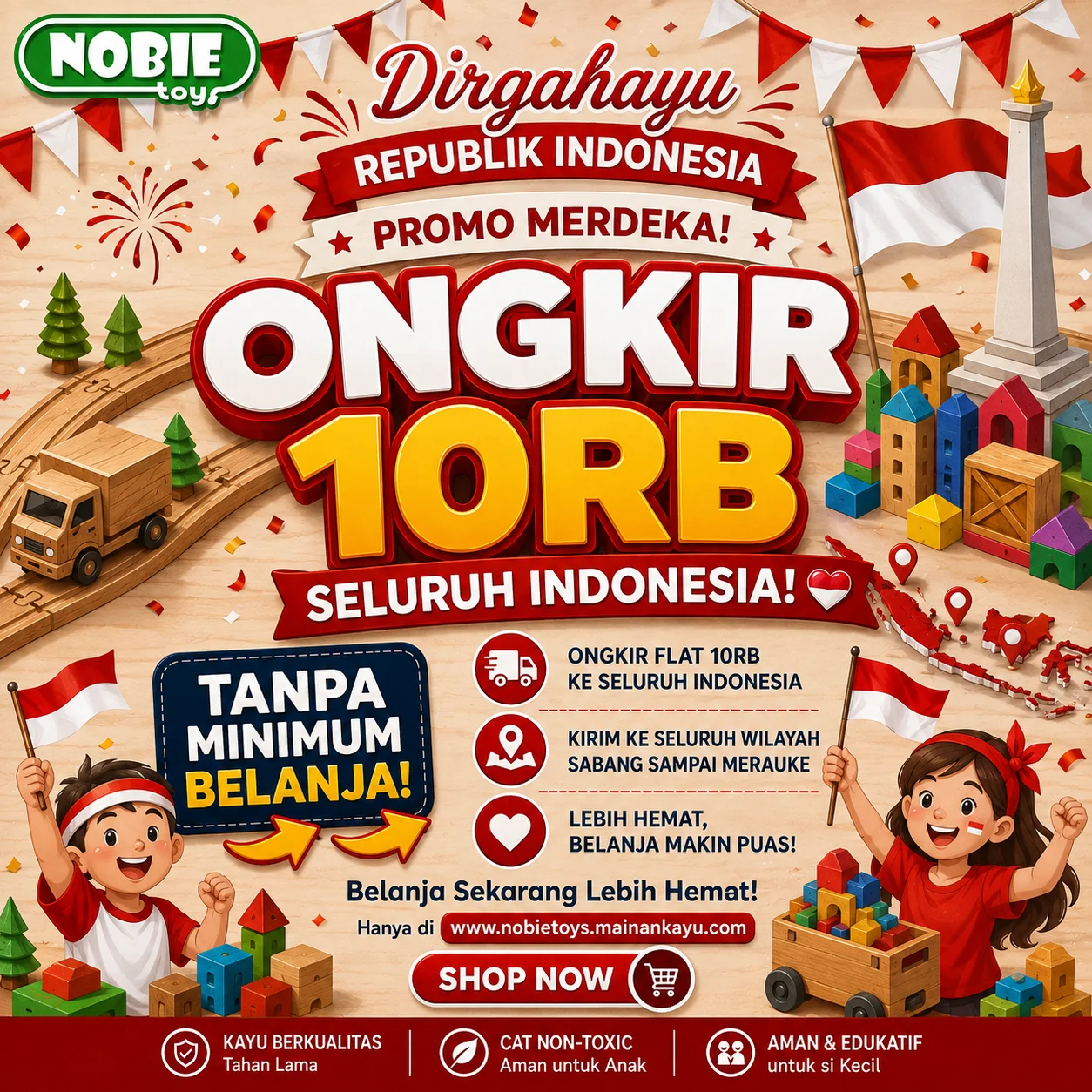 Promo Merdeka Ongkir 10rb Seluruh Indonesia